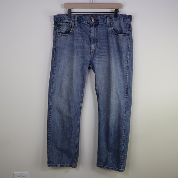 Levi's Other - Levi's 569 Loose Straight Jeans 36x32 Baggy Y2K Mid Wash Blue Denim Whiskers